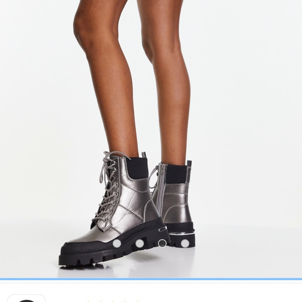 Aldo Combat boots Silver - Picture 5 of 13